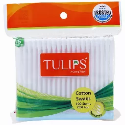 Tulips Cotton Buds, 100 Pcs Pouch...