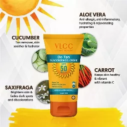 Vlcc De Tan Sunscreen Gel Creme, Spf 50, ...