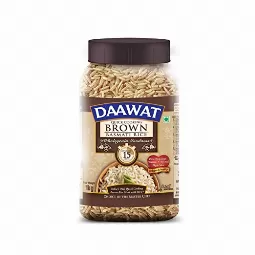 Daawat Brown Basmati Rice 1kg Jar...